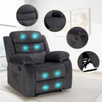 Soft Recliner Chair with Massage and Heat Function