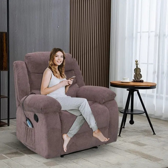 Soft Recliner Chair with Massage and Heat Function