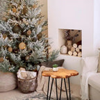 Greenage Live Edge Wood Coffee Table 4 Panels Table with Hairpin Legs