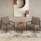 Greenage Live Edge Wood Coffee Table 4 Panels Table with Hairpin Legs