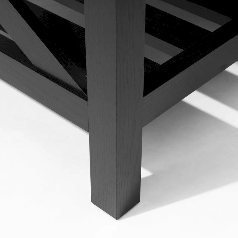 Crestlive Living Room Coffee Table with Storage Shelf, Sofa Center Table - 40.16 W x 22.05 D x 18.11 H