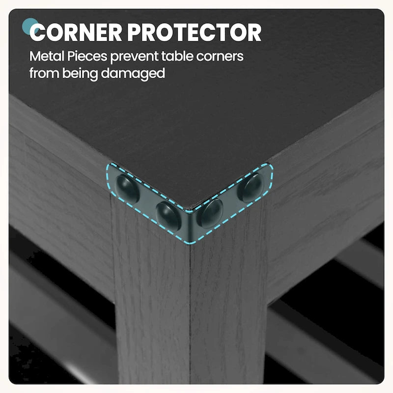 Crestlive Living Room Coffee Table with Storage Shelf, Sofa Center Table - 40.16 W x 22.05 D x 18.11 H