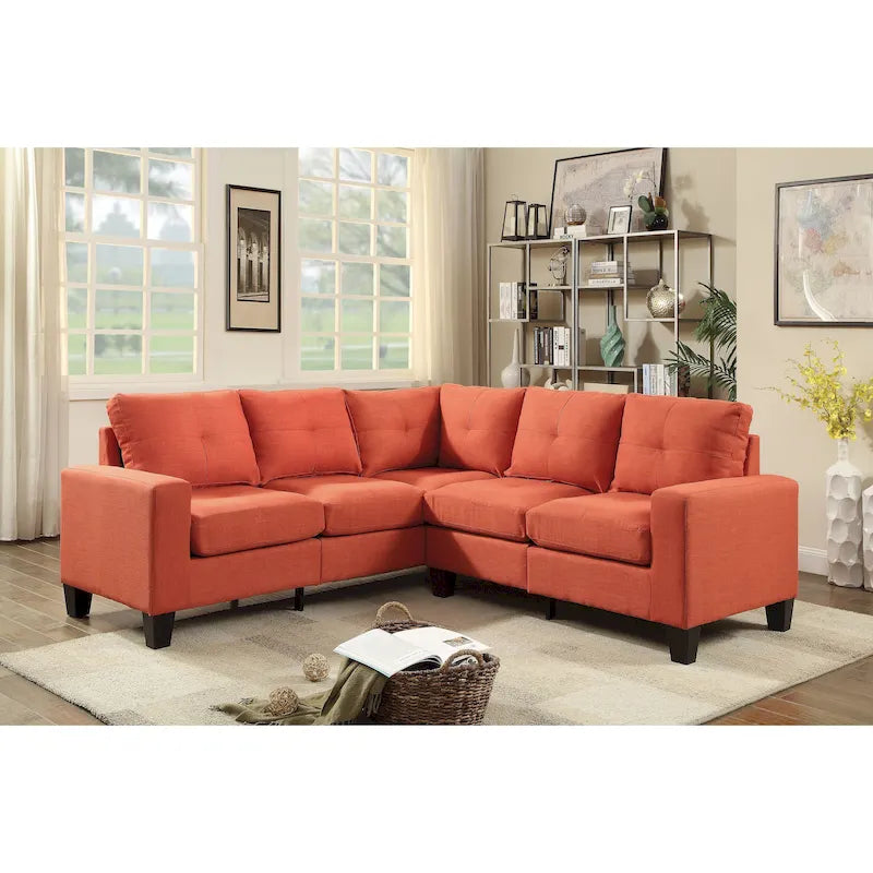Newbury Twill Fabric Sectional Sofa