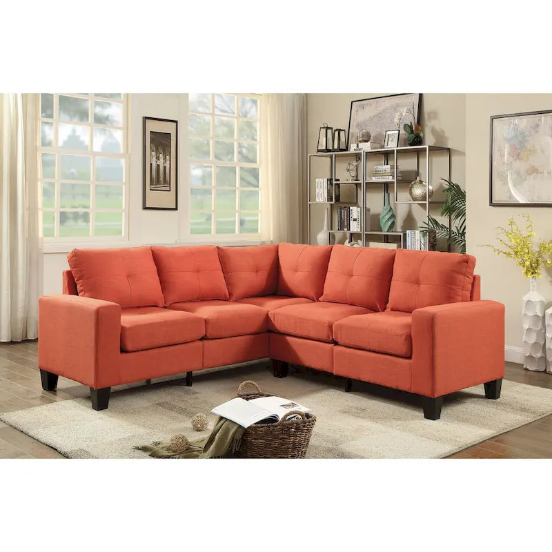 Newbury Twill Fabric Sectional Sofa