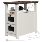 End Table with Charging Station - 13.78D x 23.6W x 24.8H