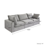 120 inch Contemporary Soft Commix Down Filled Cushions 3-Piece Sectional Sofa