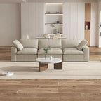 120 inch Contemporary Soft Commix Down Filled Cushions 3-Piece Sectional Sofa