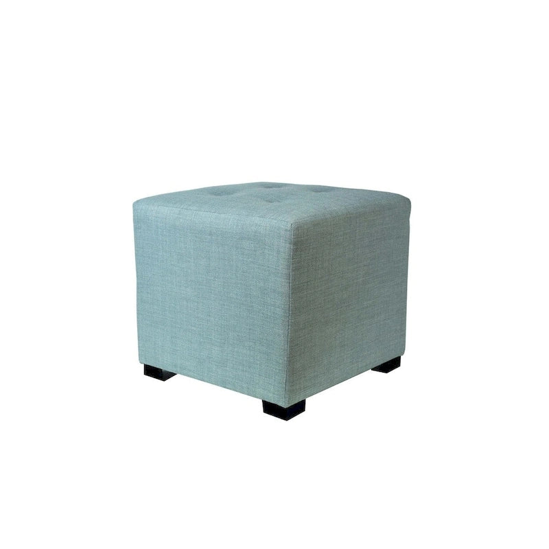MJL Furniture Solid 4 Button Tufted Square Ottoman