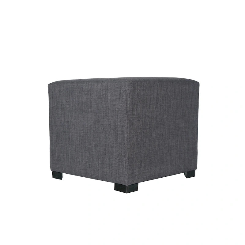 MJL Furniture Solid 4 Button Tufted Square Ottoman