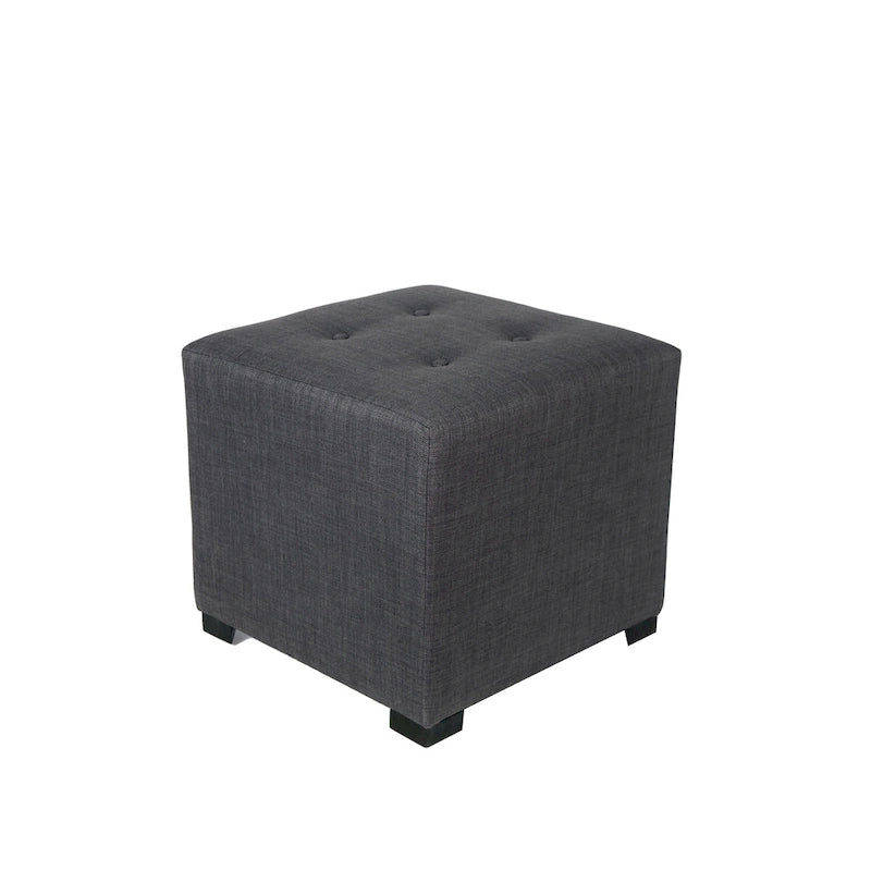 MJL Furniture Solid 4 Button Tufted Square Ottoman