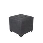 MJL Furniture Solid 4 Button Tufted Square Ottoman