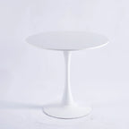 31.5Tulip Table Mid-century Dining Table for 2-4 people With Round Mdf Table Top, Pedestal Dining Table, Leisure Coffee Table