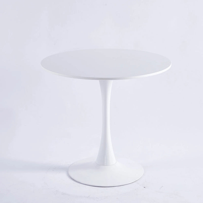 31.5Tulip Table Mid-century Dining Table for 2-4 people With Round Mdf Table Top, Pedestal Dining Table, Leisure Coffee Table