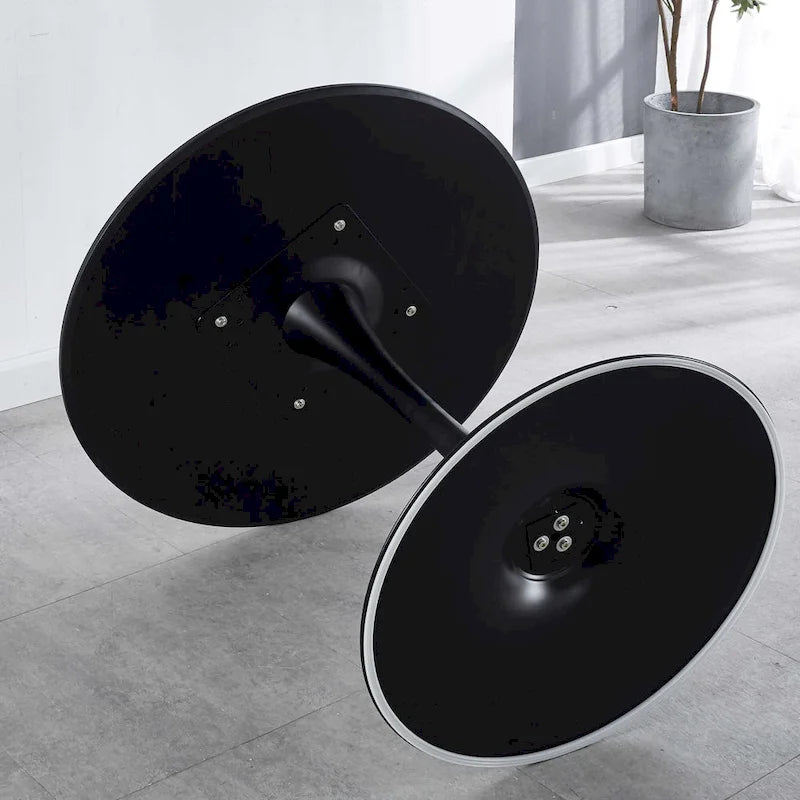31.5Tulip Table Mid-century Dining Table for 2-4 people With Round Mdf Table Top, Pedestal Dining Table, Leisure Coffee Table