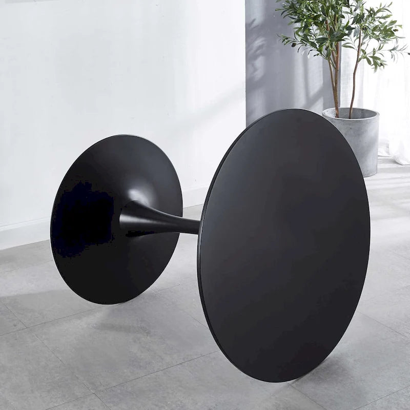 31.5Tulip Table Mid-century Dining Table for 2-4 people With Round Mdf Table Top, Pedestal Dining Table, Leisure Coffee Table