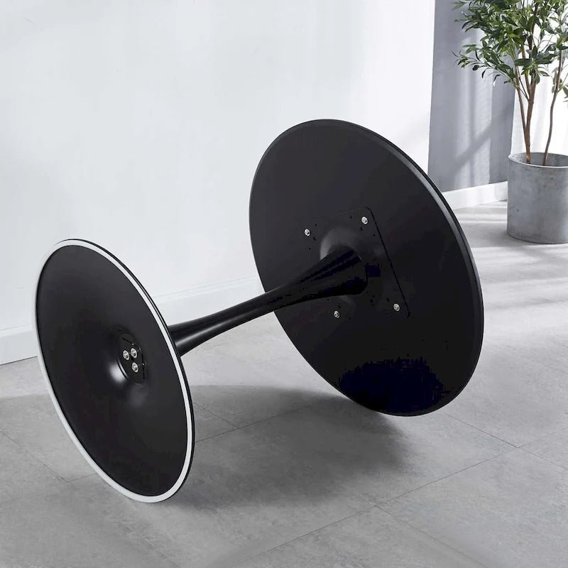 31.5Tulip Table Mid-century Dining Table for 2-4 people With Round Mdf Table Top, Pedestal Dining Table, Leisure Coffee Table