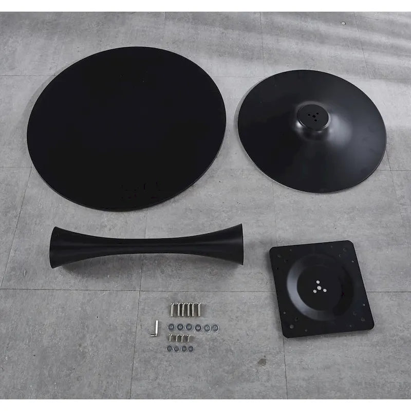 31.5Tulip Table Mid-century Dining Table for 2-4 people With Round Mdf Table Top, Pedestal Dining Table, Leisure Coffee Table