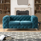 Corvus Aosta Tufted Velvet Chesterfield Loveseat