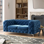 Corvus Aosta Tufted Velvet Chesterfield Loveseat