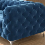 Corvus Aosta Tufted Velvet Chesterfield Loveseat