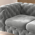 Corvus Aosta Tufted Velvet Chesterfield Loveseat