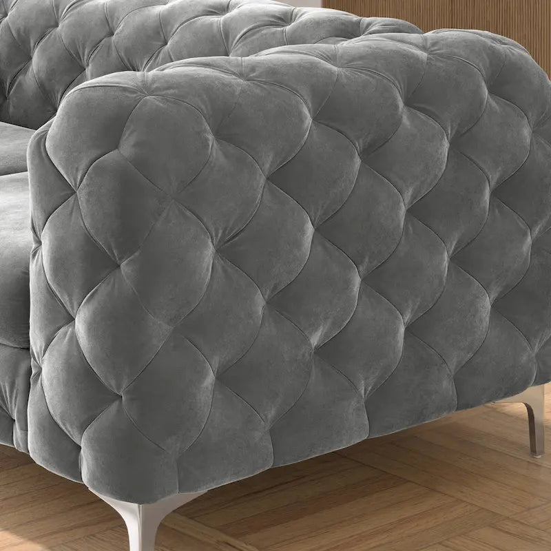 Corvus Aosta Tufted Velvet Chesterfield Loveseat