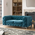 Corvus Aosta Tufted Velvet Chesterfield Loveseat