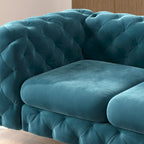Corvus Aosta Tufted Velvet Chesterfield Loveseat