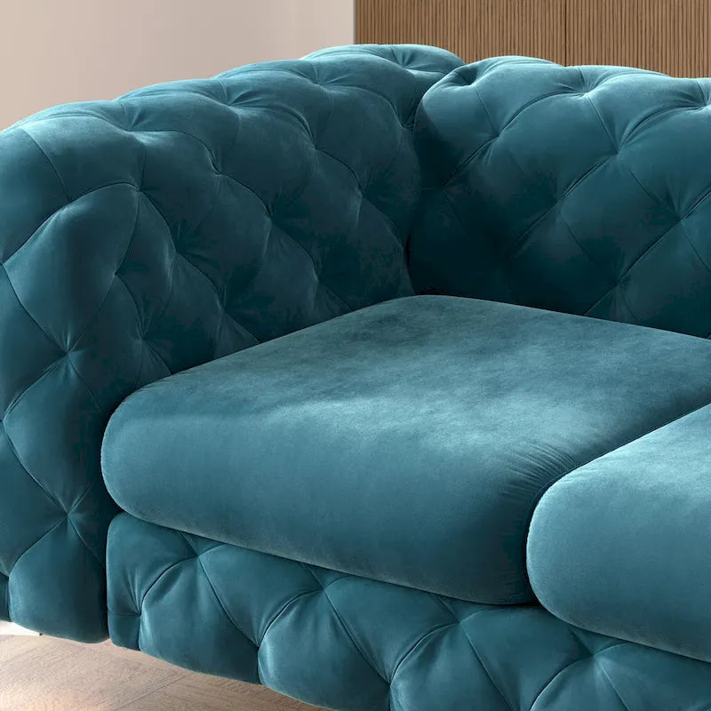 Corvus Aosta Tufted Velvet Chesterfield Loveseat