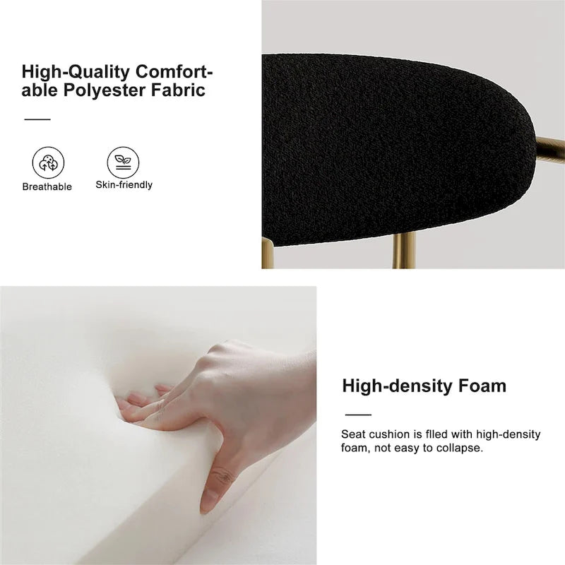 7 - Piece Extendable Sintered Stone Dining Table Dining Set With 6 Fabric Chairs