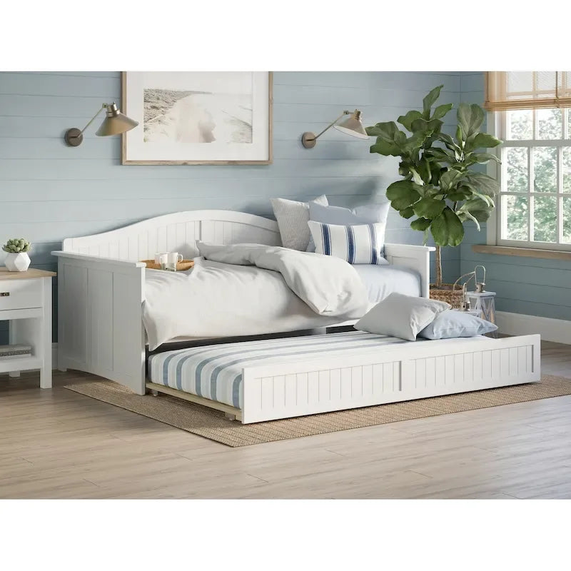 Nantucket Twin Wood Daybed with Twin Size Trundle