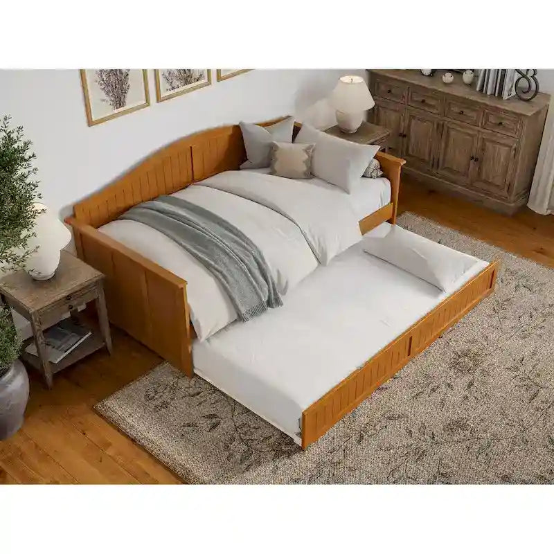 Nantucket Twin Wood Daybed with Twin Size Trundle