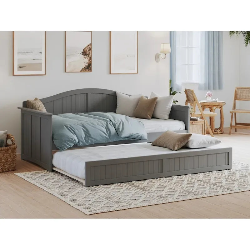 Nantucket Twin Wood Daybed with Twin Size Trundle