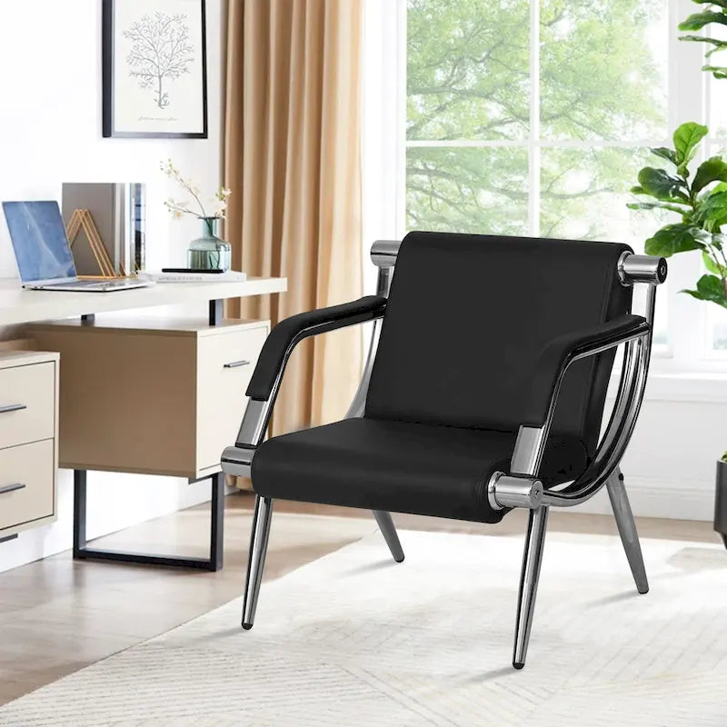 Kinbor 1/2/3-Seat Leather Waiting Chair Reception Bench for Salon Barber Bank Hospital