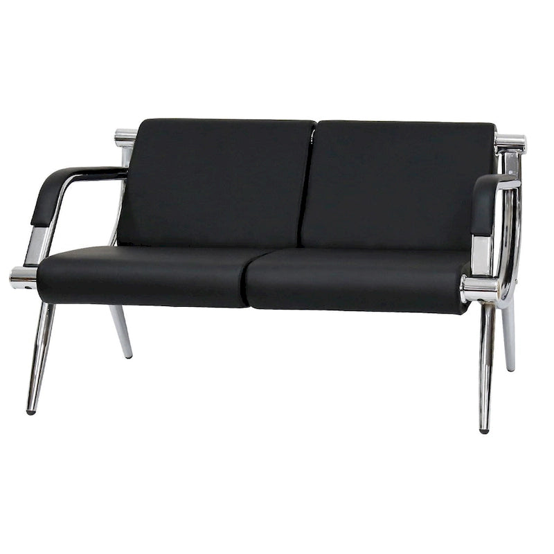 Kinbor 1/2/3-Seat Leather Waiting Chair Reception Bench for Salon Barber Bank Hospital