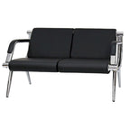 Kinbor 1/2/3-Seat Leather Waiting Chair Reception Bench for Salon Barber Bank Hospital