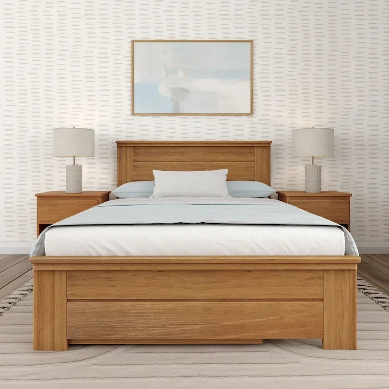 Plank and Beam Farmhouse Full Bed with Panel Headboard with Trundle