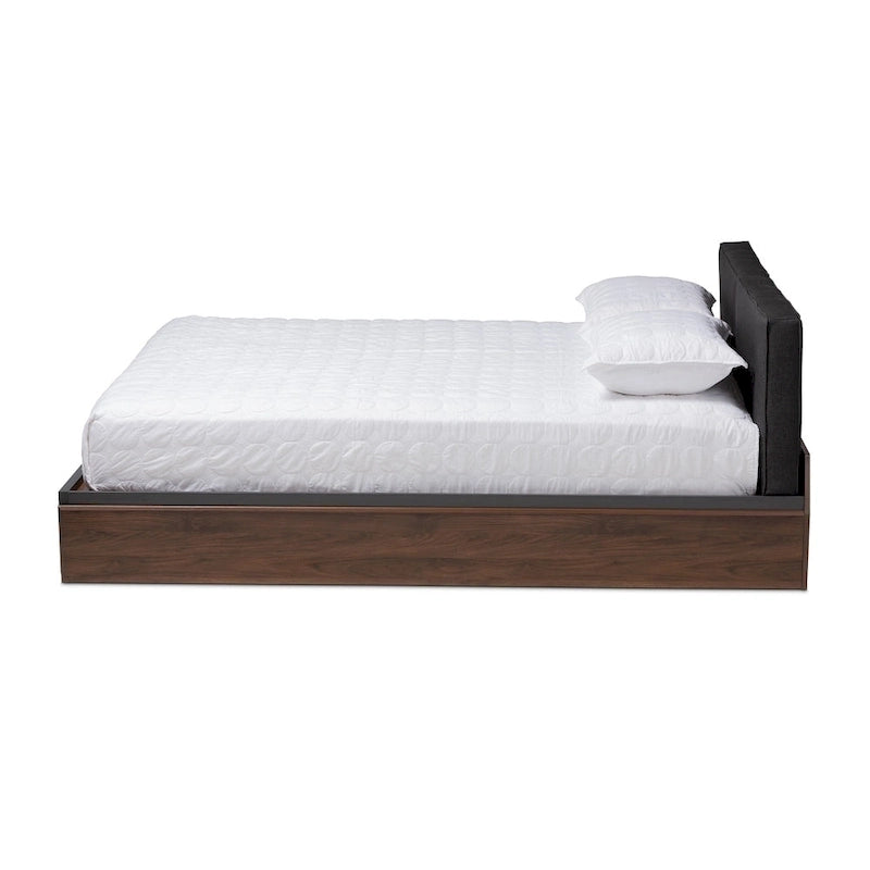 Contemporary Queen Size Platform Storage Bed