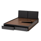 Contemporary Queen Size Platform Storage Bed
