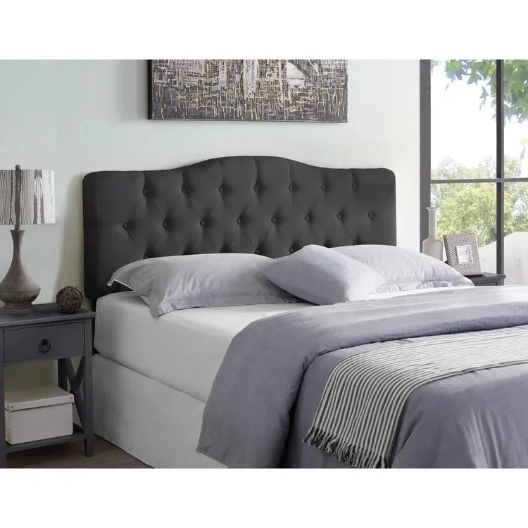 Cecilia Button Tufted Upholstered Headboard, Height Adjustable Headboards,Bed Backboard Premium Padded Fabric Headboard