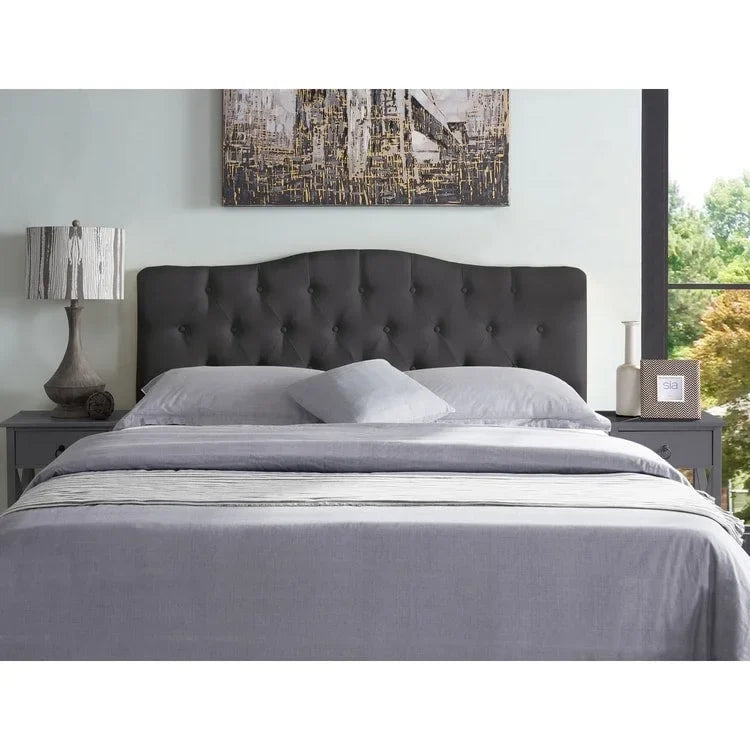 Cecilia Button Tufted Upholstered Headboard, Height Adjustable Headboards,Bed Backboard Premium Padded Fabric Headboard