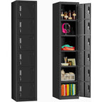 6 Doors Metal Locker Storage Cabinet for Home Office,School