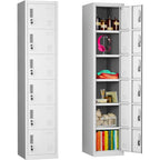 6 Doors Metal Locker Storage Cabinet for Home Office,School