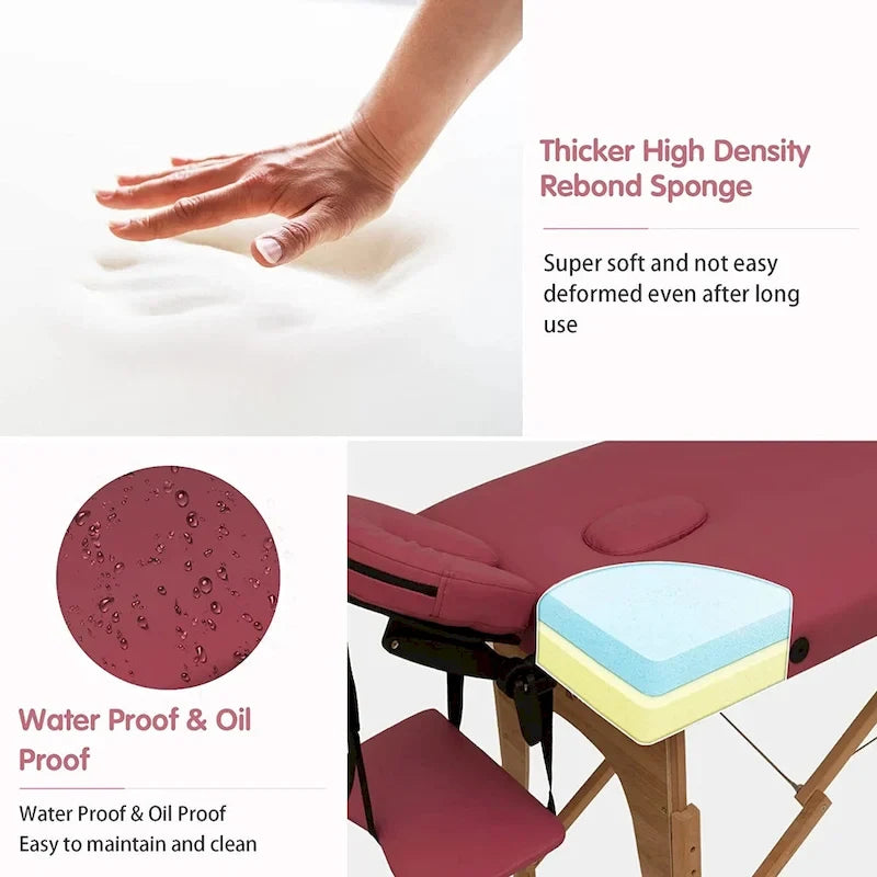 Massage Table 84 Inches Long Portable with Carry Case Table