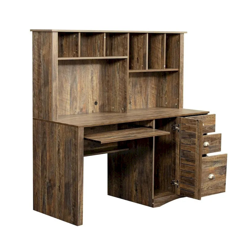 Home Office Computer Desk with Hutch
