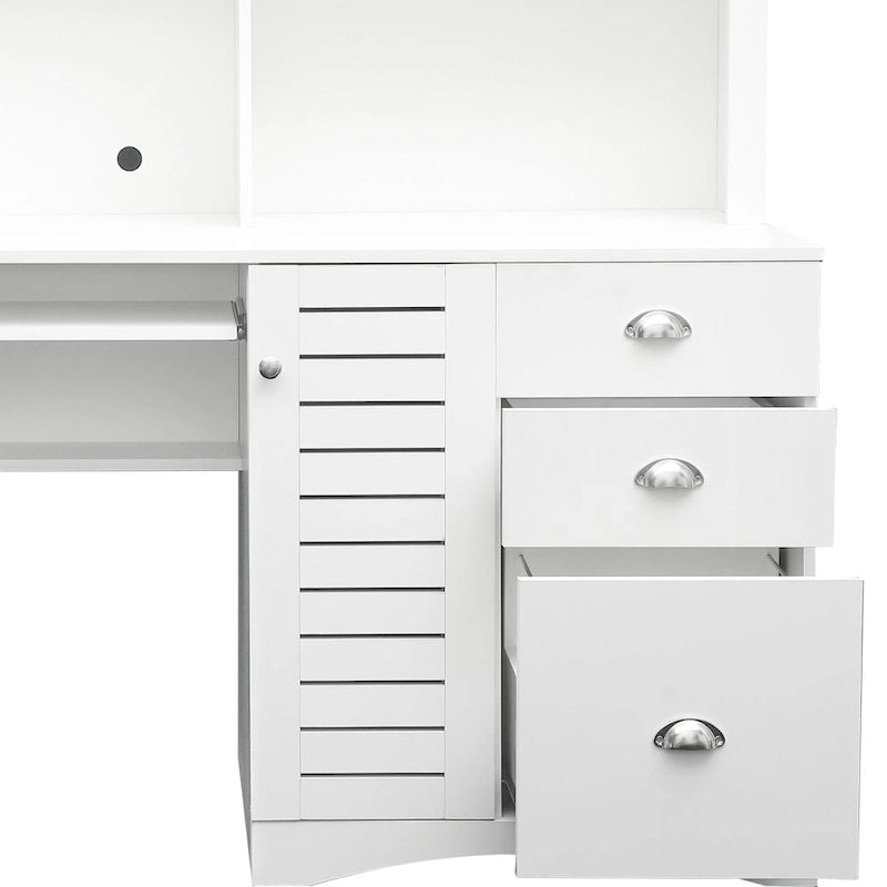 Home Office Computer Desk with Hutch