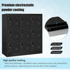 9 Doors Metal Lockers Storage Cabinet for School Office Gym