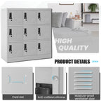 9 Doors Metal Lockers Storage Cabinet for School Office Gym
