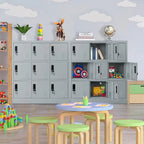 9 Doors Metal Lockers Storage Cabinet for School Office Gym