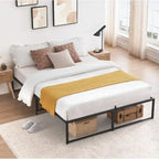14 inch Metal Bed Platform Frame with 3 in 1 Steel Support